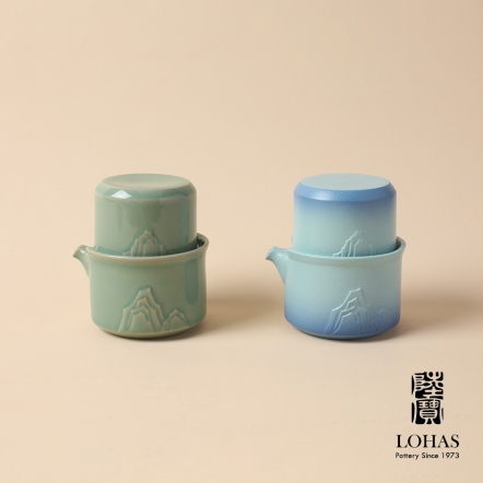 【遠山隨手泡】山嵐青/碧山綠 一壺一杯配茶巾+便攜包