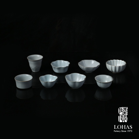 【汝窯 品茗杯】蓮花杯、梅花杯、葵口杯、蓮瓣杯、腰鼓杯、五瓣杯、六瓣杯