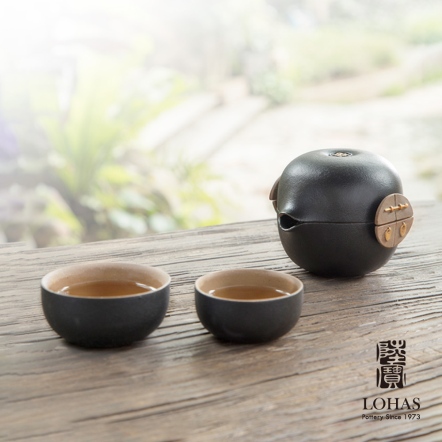 【 開門見福旅行茶組 】 一壺一海兩杯+時尚壺袋