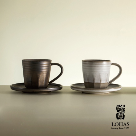 【手感杯套組 灼金&落霜】 一杯一盤