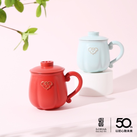 【祥雲如意蓋杯】 一杯一蓋