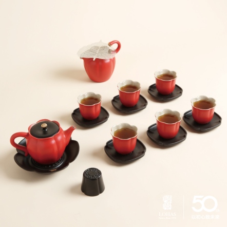 【吉相伴茶禮】一壺一海六杯+杯托 壺承 蓋置 全套茶席