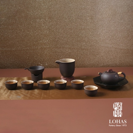 【金聲和鳴茶禮】一壺一海六杯+壺承+茶濾套組