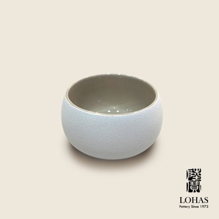 【樂活飲酒樽 小/陶然蓋碗 單杯-禪風白】