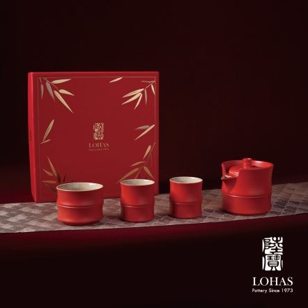 【富竹年年茶組】一壺三杯 造竹節之型 勢如破竹 好運連連