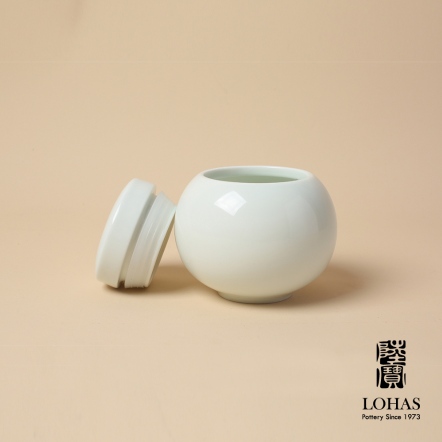 【海上明月茶葉罐 影青】