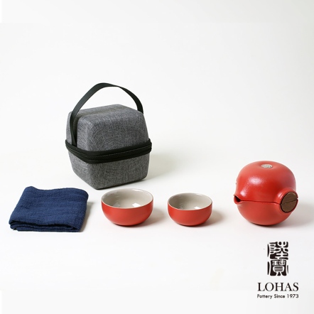 【喜從天降旅行茶器】一壺一海兩杯＋時尚壺袋