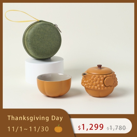 【榴福隨手泡-溫暖黃】榴槤造型壺 x果肉造型杯 ，激盪出茶圈新寵「頂榴」茶具