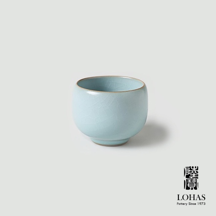 【明月杯-汝窯天青色】斂口造型 主人杯 單杯 